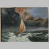 Running Before The Wind, Oil on Canvas, Bobby Cullimore 2004